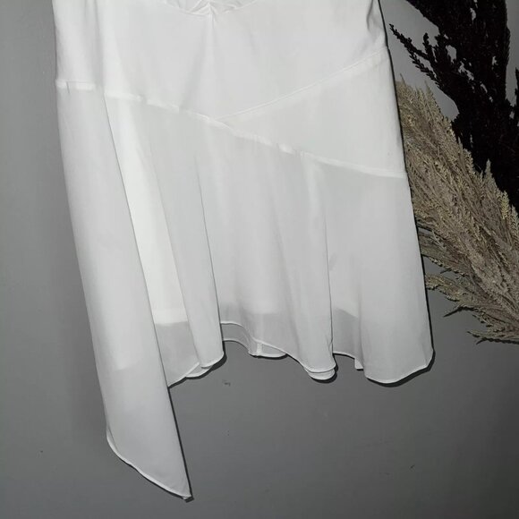 NewAsia Garden White Tennis Summer Party Dress Lined Mini Dress Sz 6 Med NWT - Picture 4 of 7